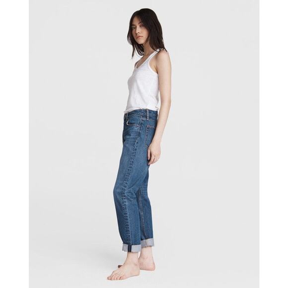 Rag & Bone Rosa Mid-Rise Boyfriend Jeans Clover - 25 - Picture 3 of 7